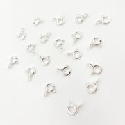 5MM White Sterling Silver Spring Ring Clasp